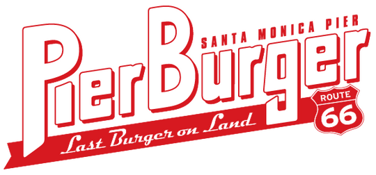 Pier Burger restaurant logo in Santa Monica featured in Alenzie Solutions local SEO campaign that raised Google rating from 3.9 to 4.3 and gained over 200 five-star reviews.